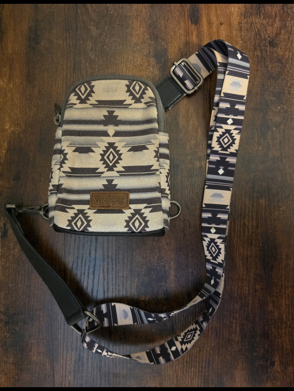 Wrangler Black & Cream Southwestern Tote Set - Picture 6 of 13